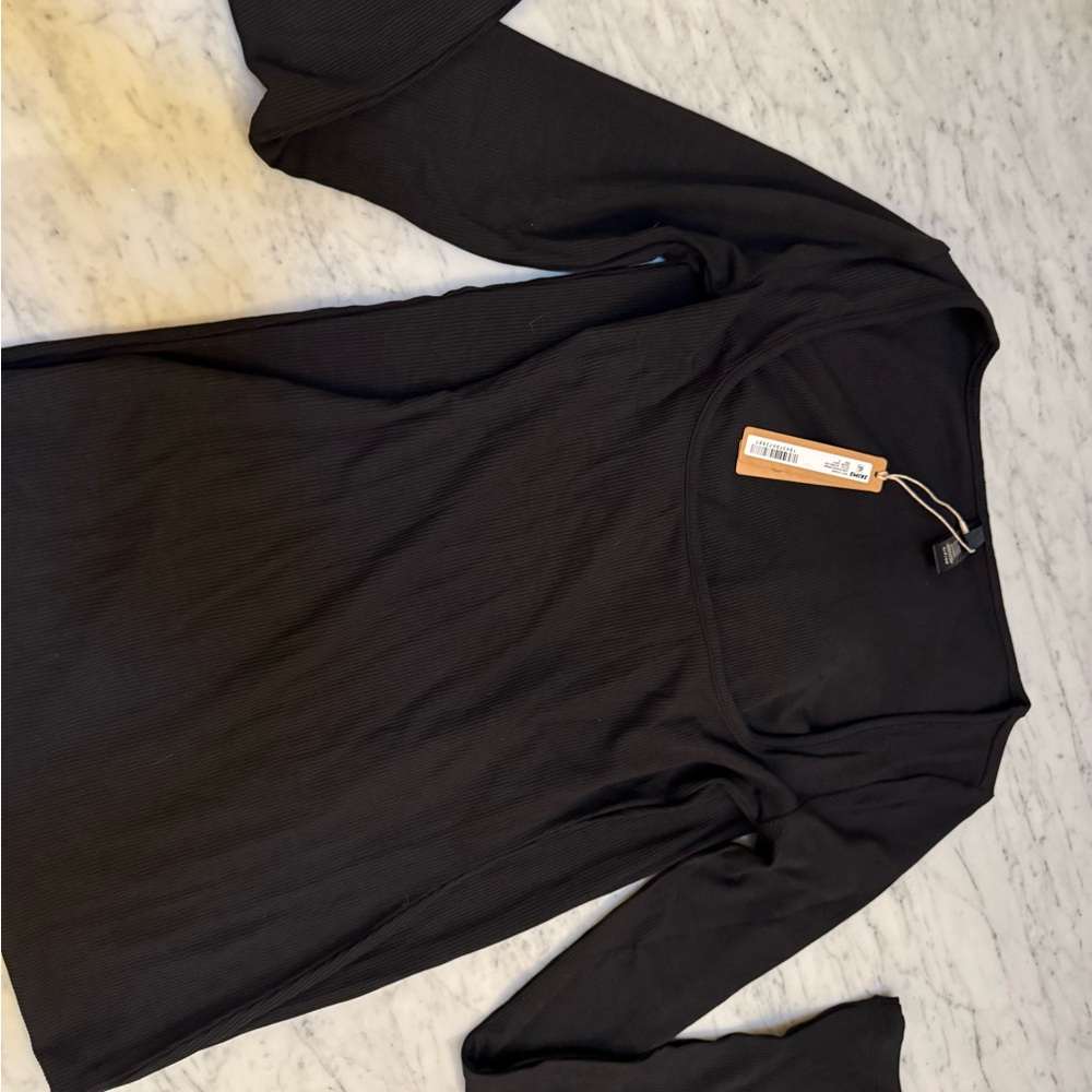 SKIMS Black Long Sleeve Maxi Dress - Picture 3 of 3